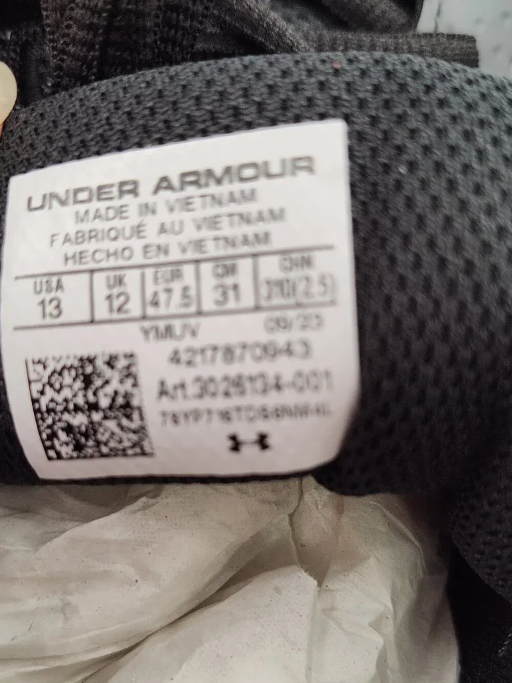 Men's Under Armour HOVR intake 6 Size 13                            P#682@CMK